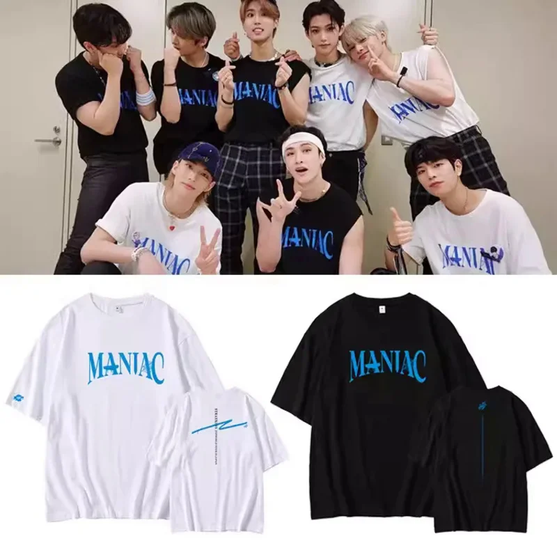 kpop Stray concert MANIAC kids Fang Chan same cotton loose short-sleeved t-shirt support clothes summer