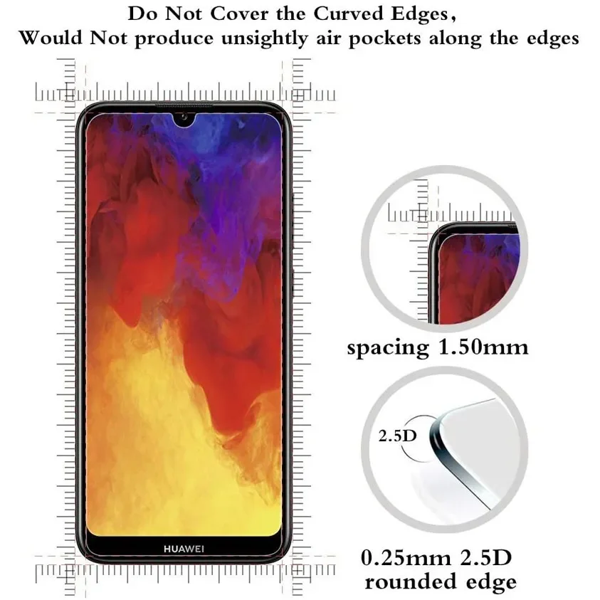 2 Stuks Gehard Glas Voor Huawei Y 6S 2019 Heldere Schermbeschermer