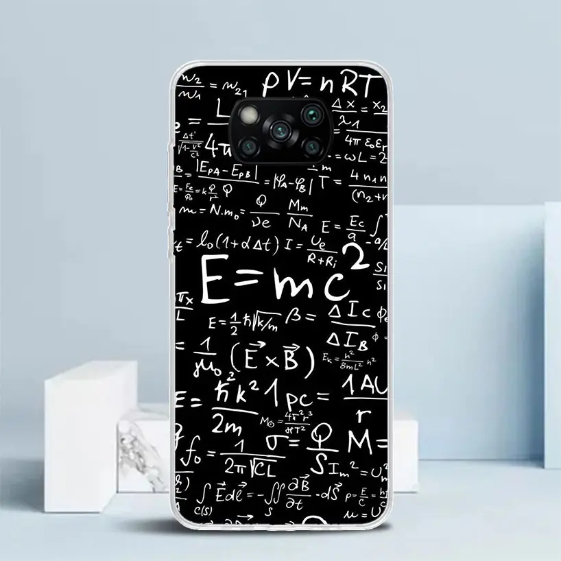 Physics Chemical Mathematics Phone Case For Xiaomi Poco X6 X5 X4 X3 Nfc F6 F5 Pro F4 Gt F3 F2 F1 M5S M4 M3 M2 Soft TPU Back Cove