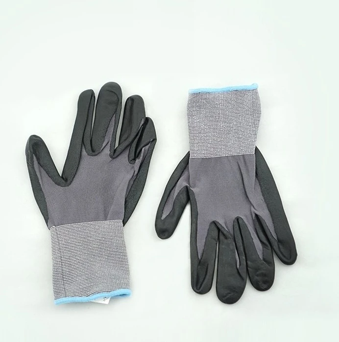 Nitrile palm dip anti-skid anti-cut wear-resistant oil-resistant industrial protective gloves