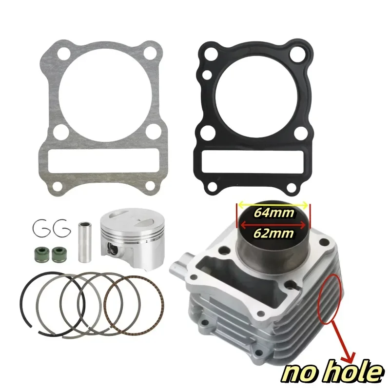 Motorcycle Cylinder Kit 62mm Bore 125CC To 150CC for SUZUKI GS125 GN125 EN125 DR125 GZ125 TU125 KLX125 GS150 GN150 Engine Parts