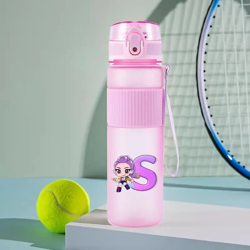 

K-pop Demon Hunters модная чашка для воды для женщин мультяшные чашки с буквенным принтом для девочек портативная кавайная бутылка для воды студенческая чашка подарок