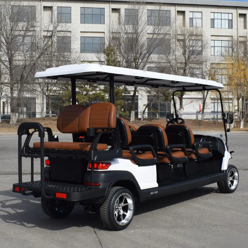 Off Road Electric Golf Cart 8 Seater 6+2 Passenger Utility Vehicle for Golf Course Resort Farm Transportation