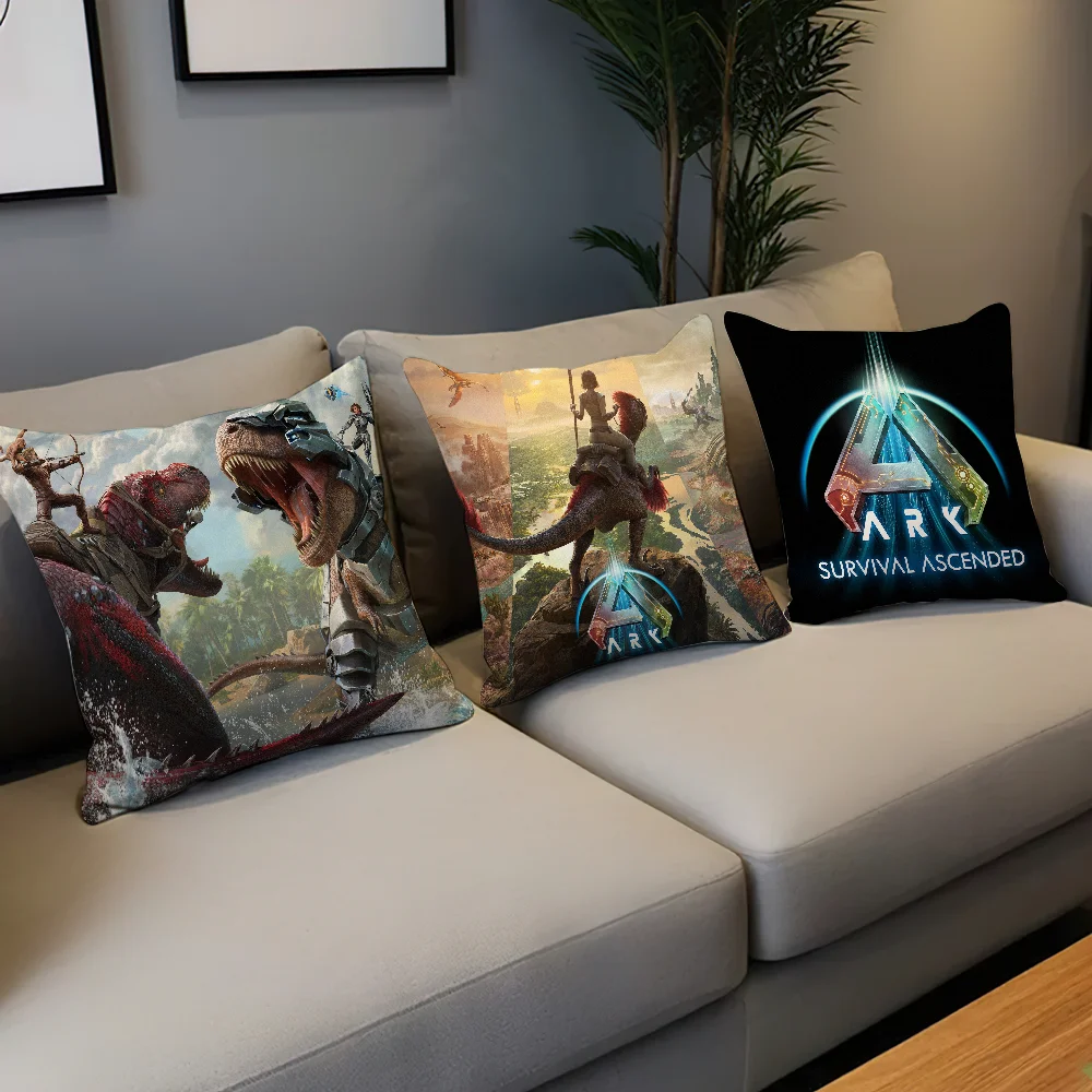 Ark Game Survival Ascended Pillow Case For Home Bedroom Room Decoration Living Room Sofa Cushion Cover Suitable