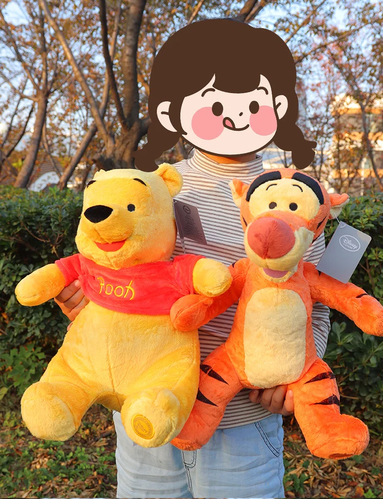 Niedliche Winnie Puuh Plüschtiere, Stofftier-Set, meine Freunde Tigger und Pooh Bär, weiche Großhandelspuppen, Weihnachtsgeschenke für Kinder – Detail 1