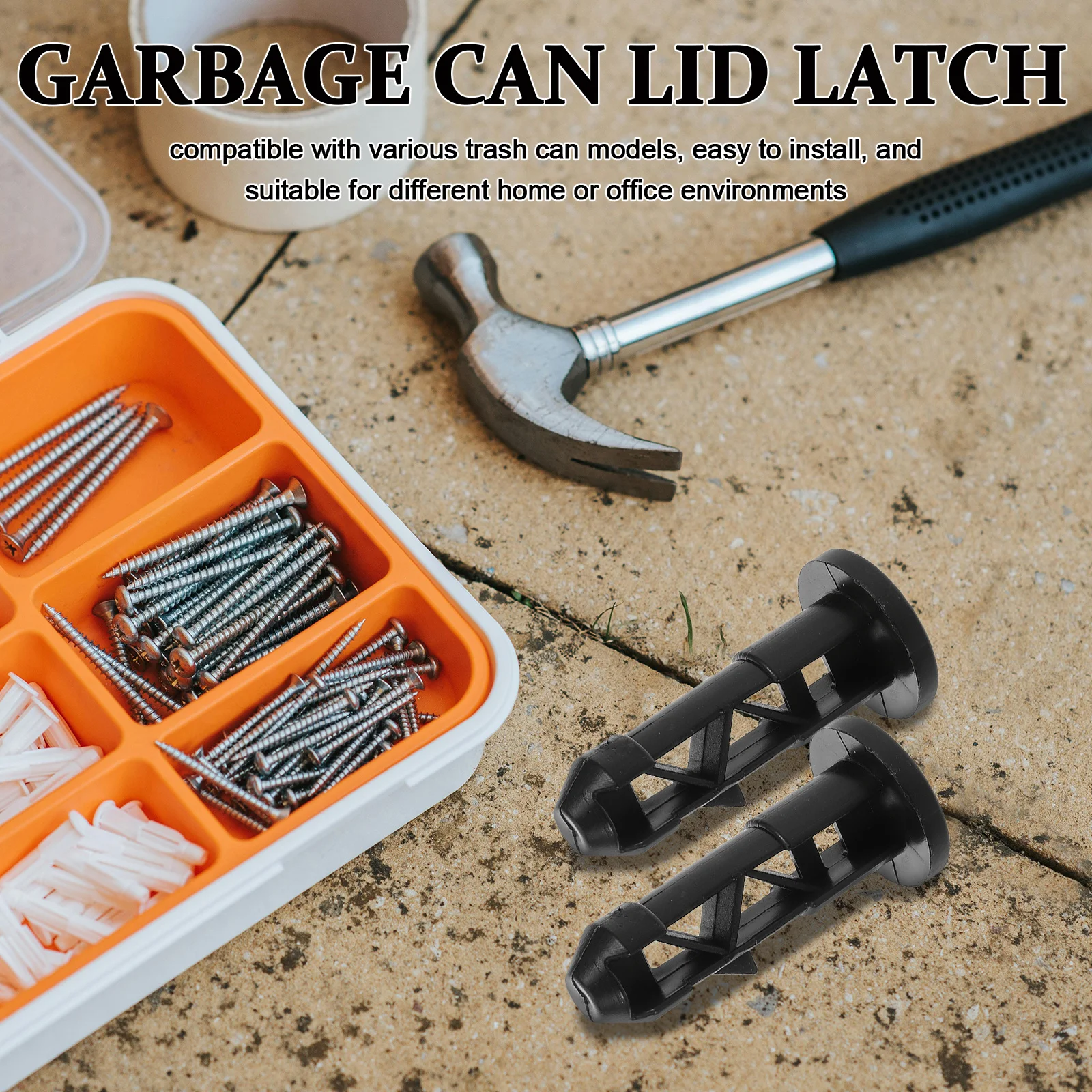

12Pcs Garbage Can Accessories Sturdy Plastic Latch Pin for Secure Lid Attachment Universal Fit Trash Bin Locking Solution Easy