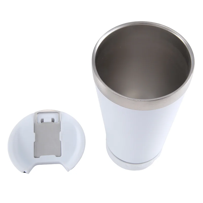 

2X USB 16Oz Thermal Bluetooth Tumbler Reusable Stainless Steel Double Wall Tumbler 473ML Insulated Beer Mug With Opener