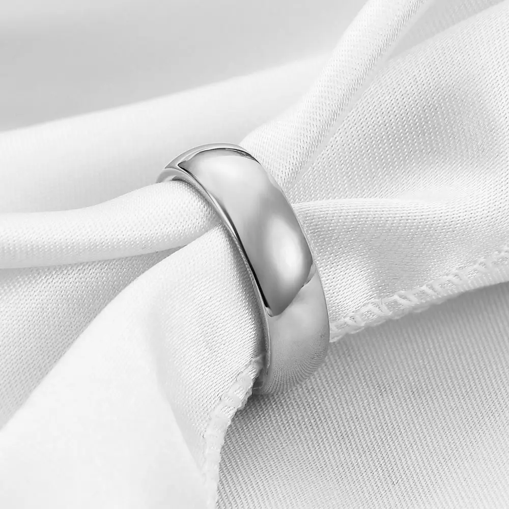 VQYSKO Vintage Wolfram Ring für Männer Glatte Plain Paar Ringe Punk Stil Mode Ring Schmuck Zubehör Großhandel – Detail 9