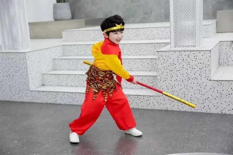 زي أطفال للهالوين مستوحى من رحلة غرباً، زي تنكري لشخصية سون وكونغ، ملابس أداء للأولاد #3