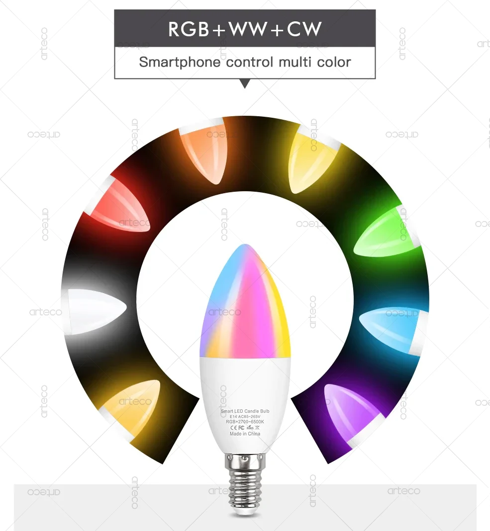 Tuya-Zigbee lâmpadas LED inteligentes, 5W, RGB, CW, WW, E14, vela lâmpada LED, funciona com vida inteligente, Alexa, Amazon, Google Assistente