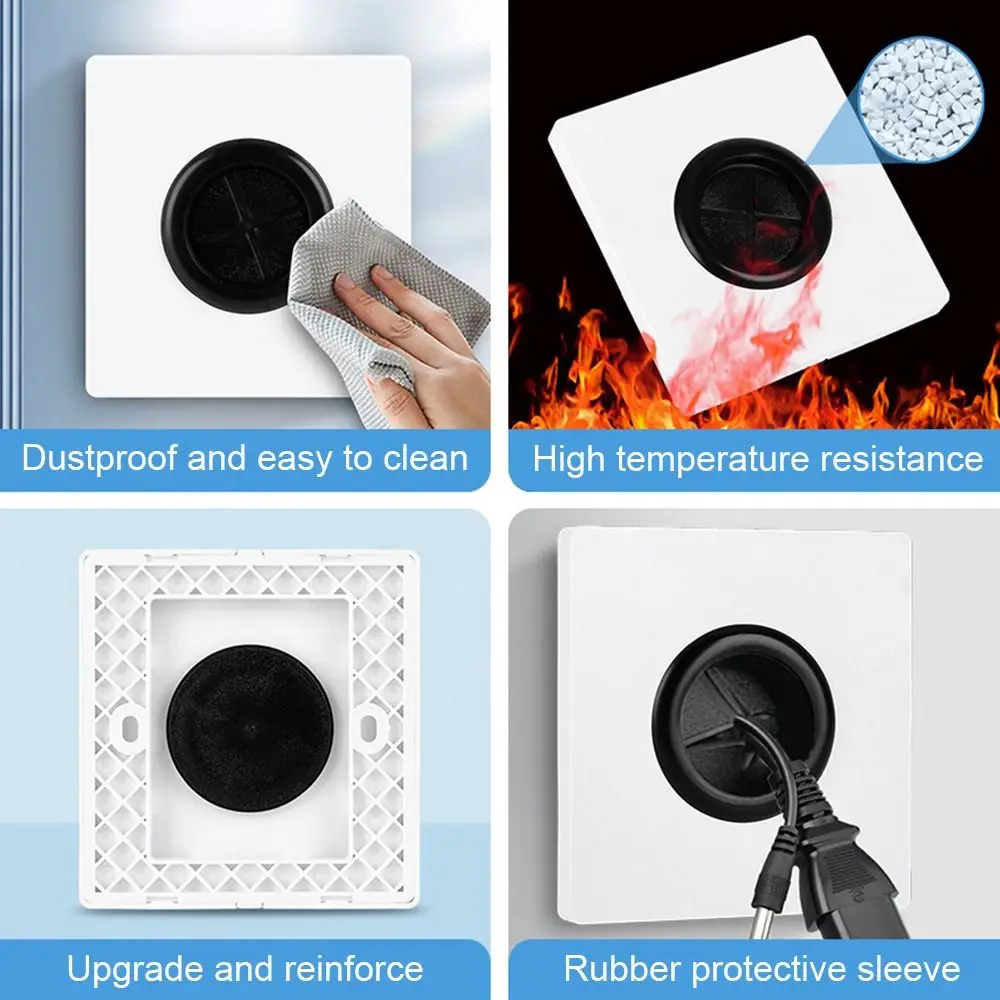 Supplies 86Type With Outlet Hole Cable Organizer Storage Cable Cover Decorative Cover Cable Socket Panel Wall Blank Panel