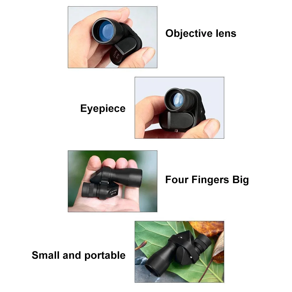 Mini Pocket Monocular Telescope Outdoor Hunting Camping Telescope Portable Hiking HD Night Vision Zoom Telescope Monocular