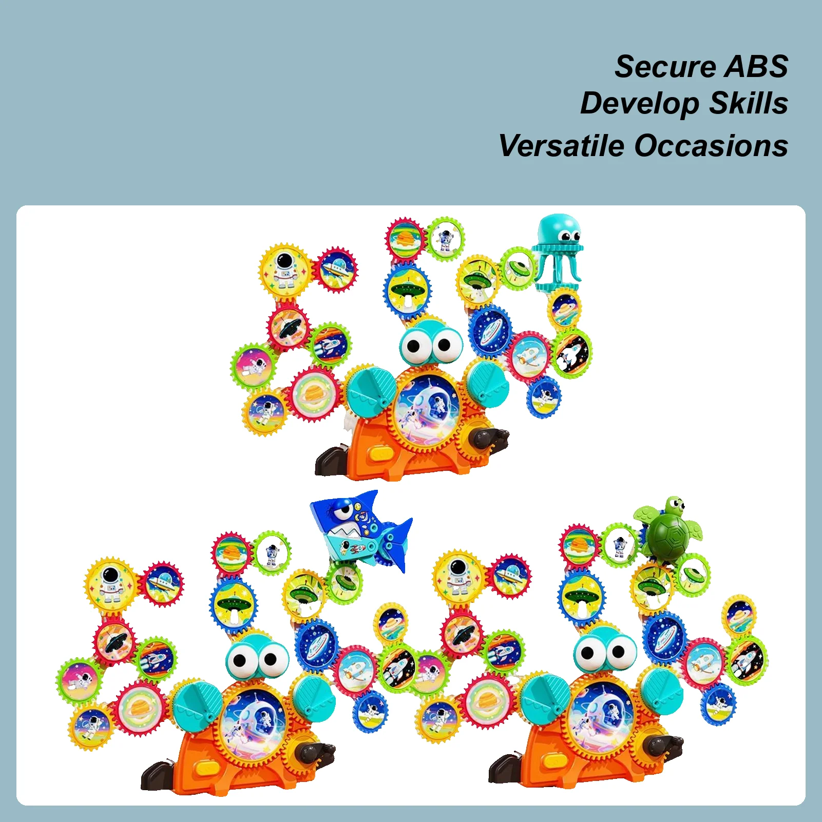 Gear Toys Educational Activities STEM Building Blocks Toys For Boys Kids Birthday Party Home Preschool School Travel Beach