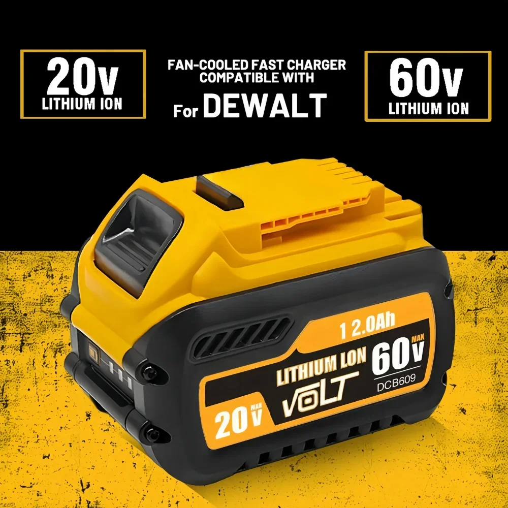 Flexvolt-デウォルト用リチウムイオンバッテリー、20v、60v、12ah、dcb609、dcb606、dcb612、dcb609、dcb205、dcb200、dcb182