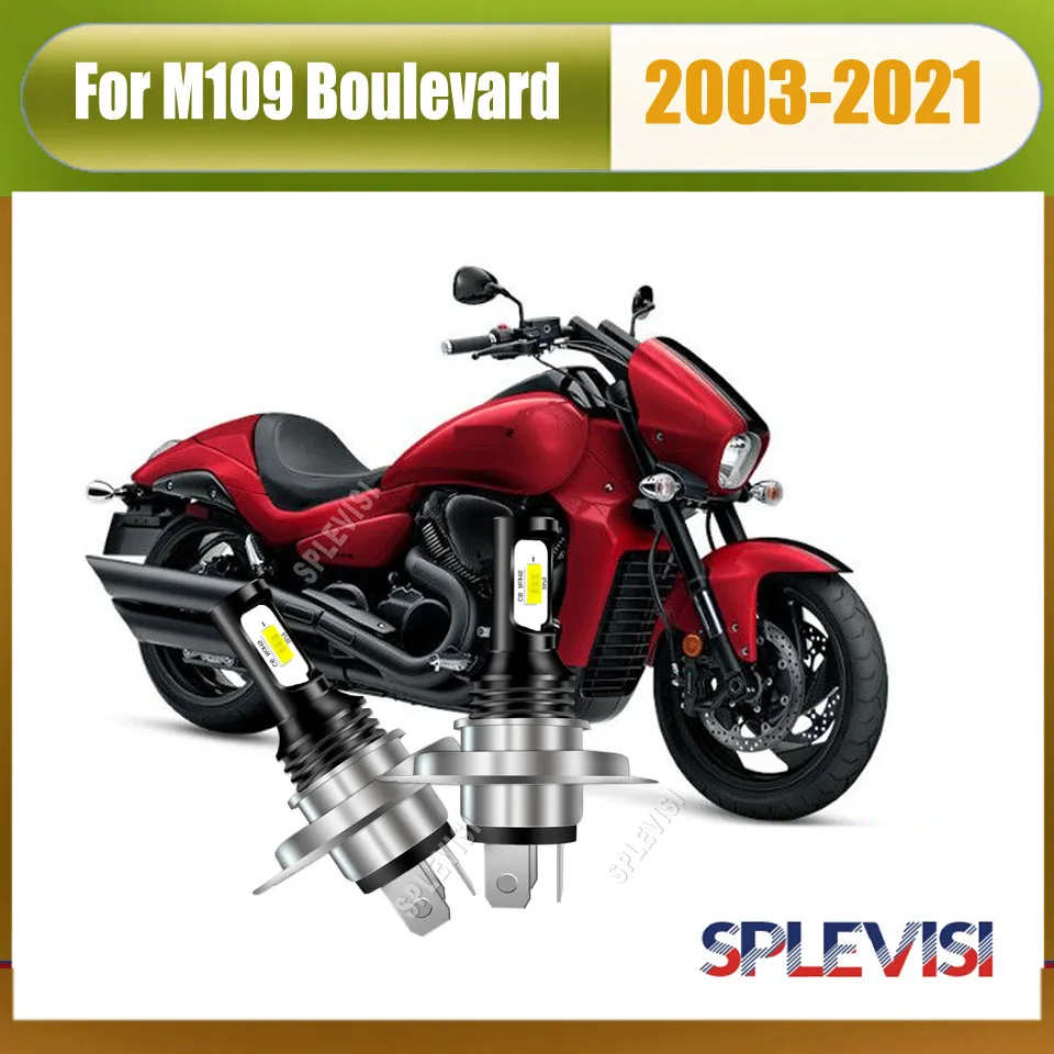 

LED Whtie Headlight -don't worry about the limited space Fits For Suzuki M109 Boulevard 2003 2004 2005 2006 2007 2008 2009-2021