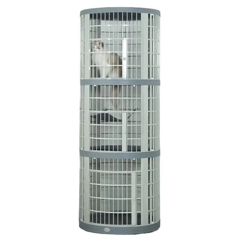 Large space three-layer fenced cattery, large nest Japanese pet villa household cat cage indoor