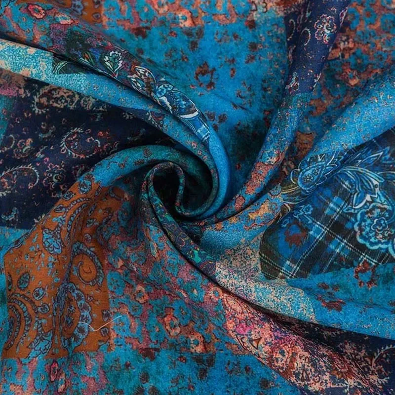 100% Natural Ramie Cloth Printed Fabric High Quality Summer DIY Handmade Dresses Parts Robe Thin Buy Meters Performance Designer