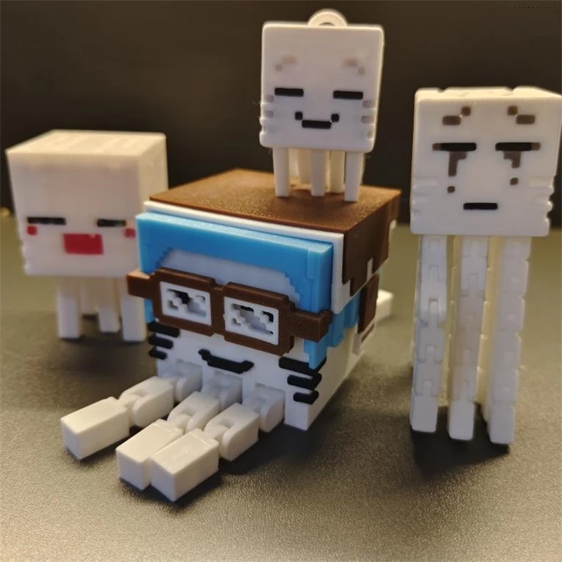 Ghast Soul Keychain 3D Printed Articulated Figure For Gamers Kids And Teens Backpack Charm Cute Spooky christmas Gift