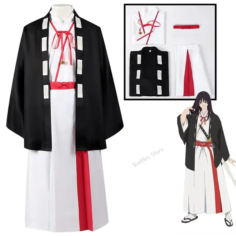 

Aza Toma Anime Hell's Paradise Jigokuraku Costume Kimono Cloak Samurai Yamada Cosplay Wig EJ7607b;4.f'7;j,3'