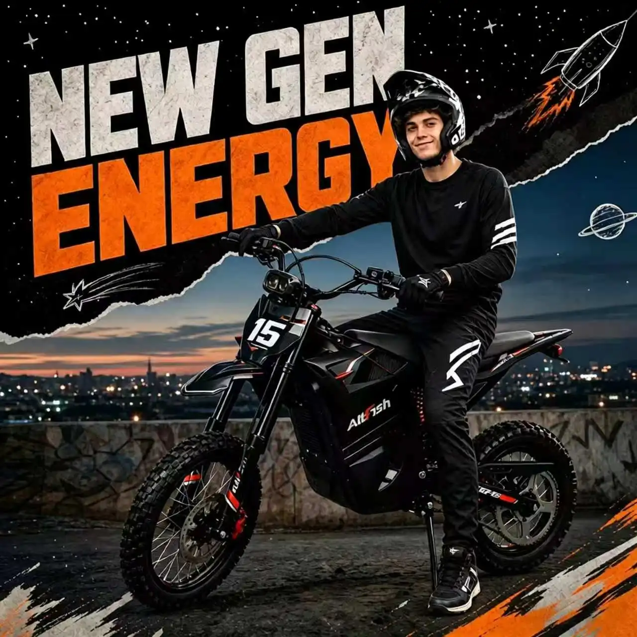 Powerful 3500W Peak Mid-Drive Brushless Off-Road Electric Dirt Bike, 31MPH Top Speed, 40° Steep Hill, 48V 23.8Ah Detachable Battery, Full Suspension & Dual Hydraulic Brakes for Adults