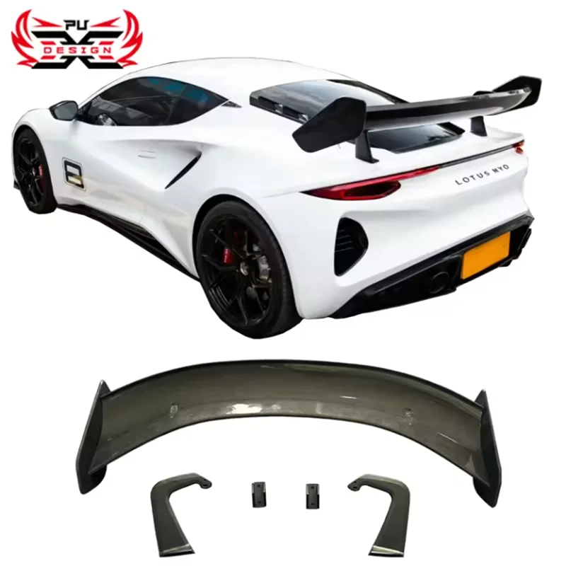 

Wholesale GT4 Style 100% Dry Carbon Fiber Wing For Lotus Emira Rear Spoiler Body Kits