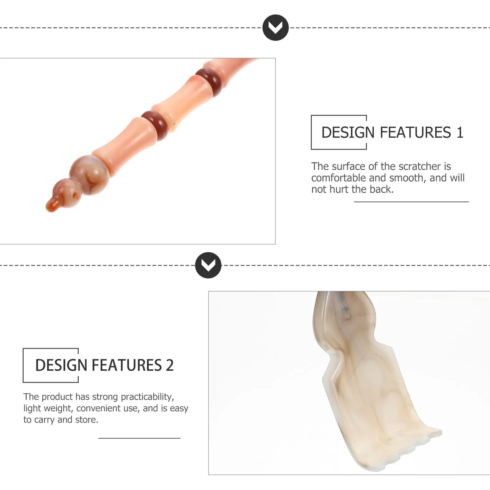 الظهر هرش الراتنج خفيفة الوزن المحمولة لمكتب المنزل السفر استخدام مدلك الجسم أداة تخفيف الحكة سطح أملس #1