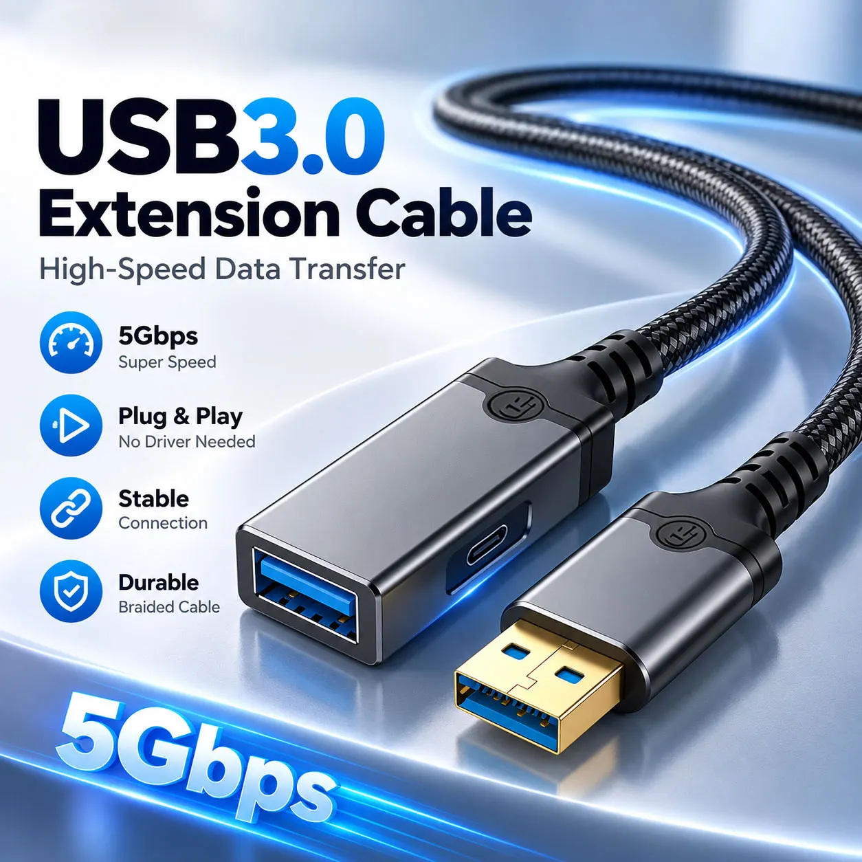 Extension Cable USB Signal Amplification 5/10/15/20m 30M USB 3.0 Extension Cable Male to Female Active Repeater Extender Cord