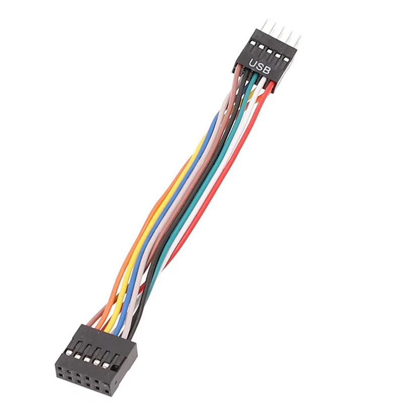 

For Lenovo Motherboard To Ordinary Chassis Adapter Cable,USB 9-Pin Revolution 11-Pin Female Conversion Cable 24AWG, 10Pc
