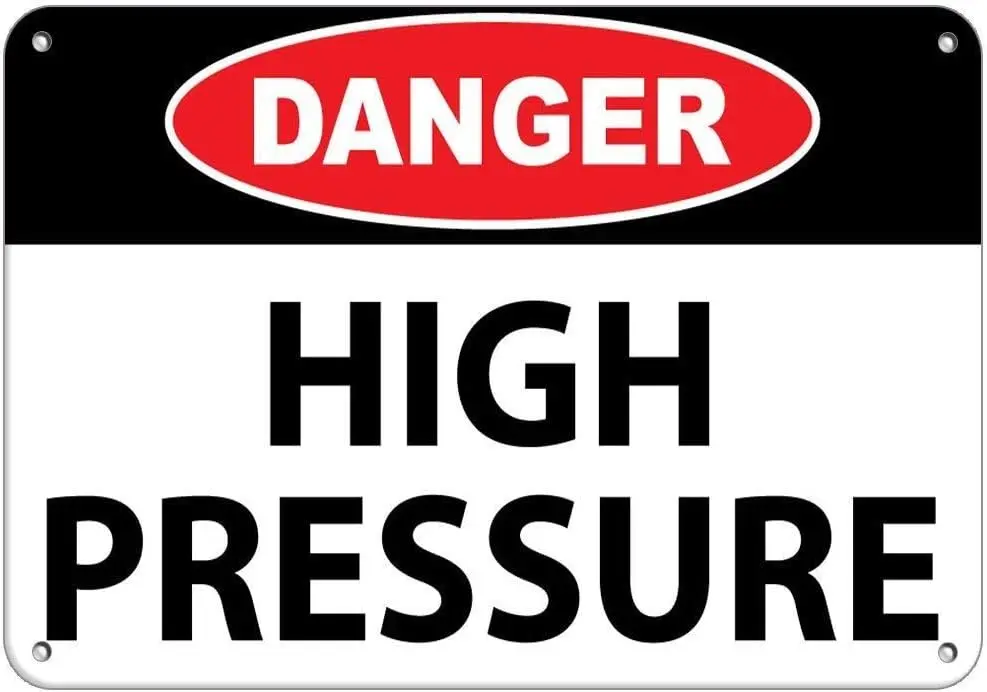 Warning Sign Danger High Pressure Hazard Sign Warning Safety Signs Road Sign Business Sign es Tin Metal Tin Sign
