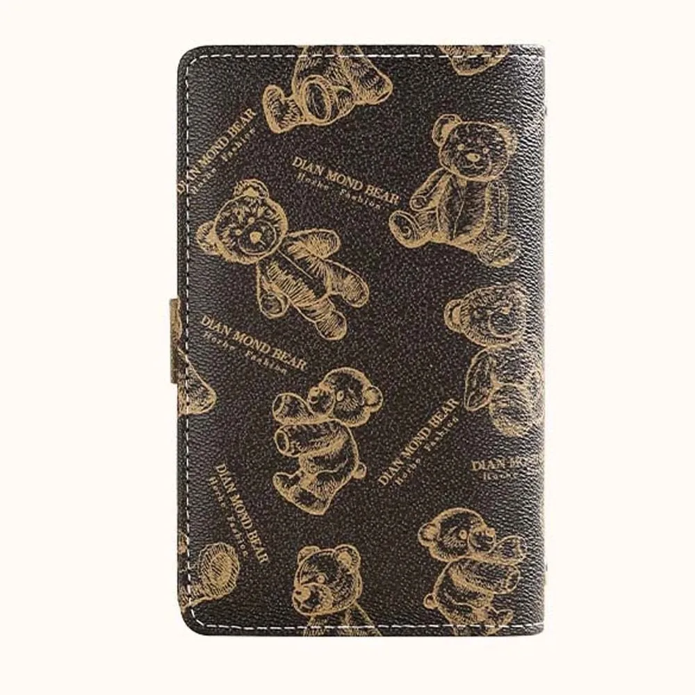 A6 Code Notebook for Money Cartoon Bear Printed Daily Plan Cash Budget Ledger Anti-splash Water Diary Notepad