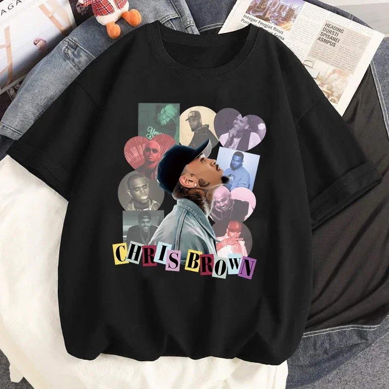 Camiseta con estampado de Chris Brown Breezy, camiseta de moda Hip Hop Rap 11:11 Tour, camisetas de manga corta de verano, camisetas informales para hombre