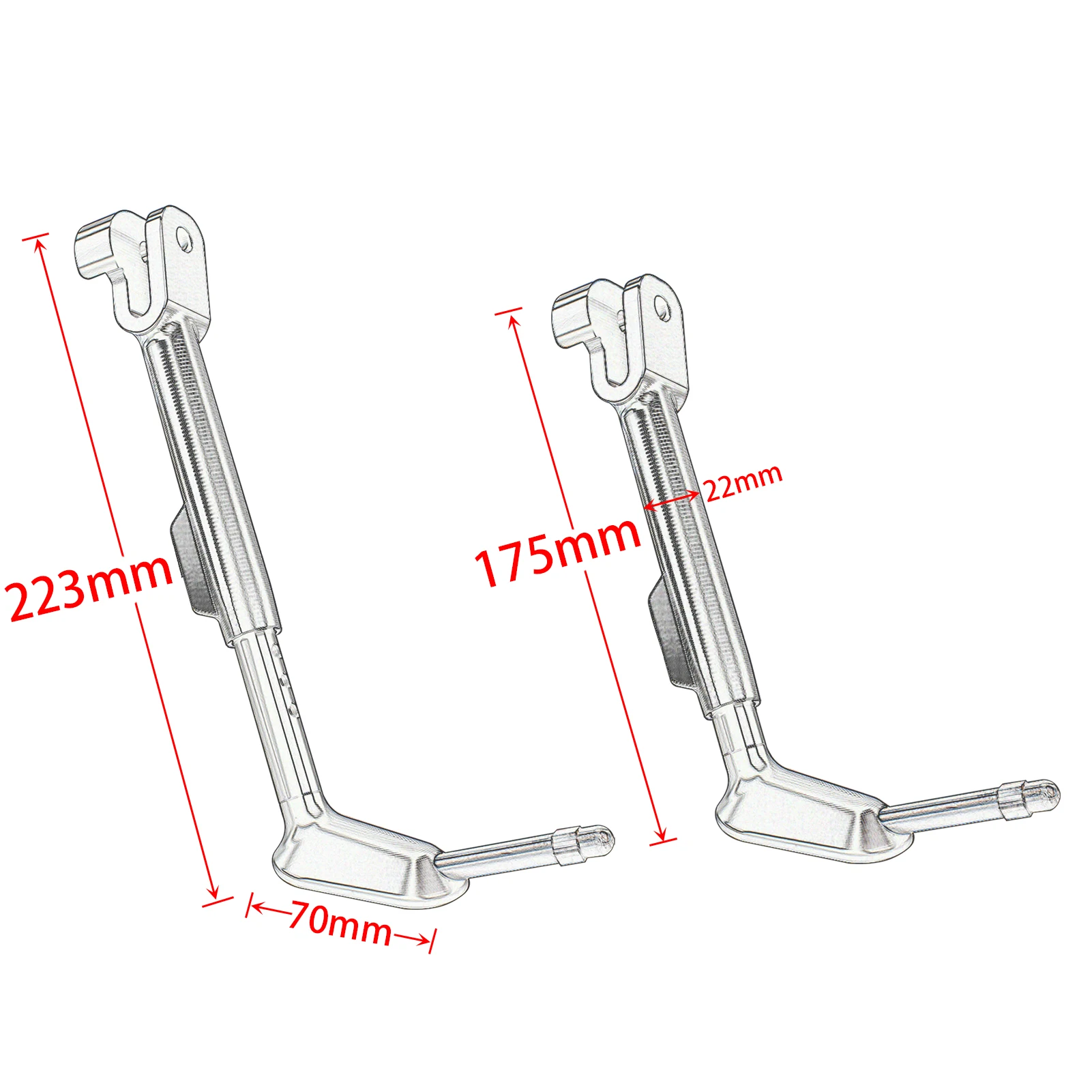 For Yamaha YZF-R3 YZFR3 2019-2025 Adjustable Kickstand Foot Side Stand Support Motorcycle Parking Kick Stand Motor Accessories
