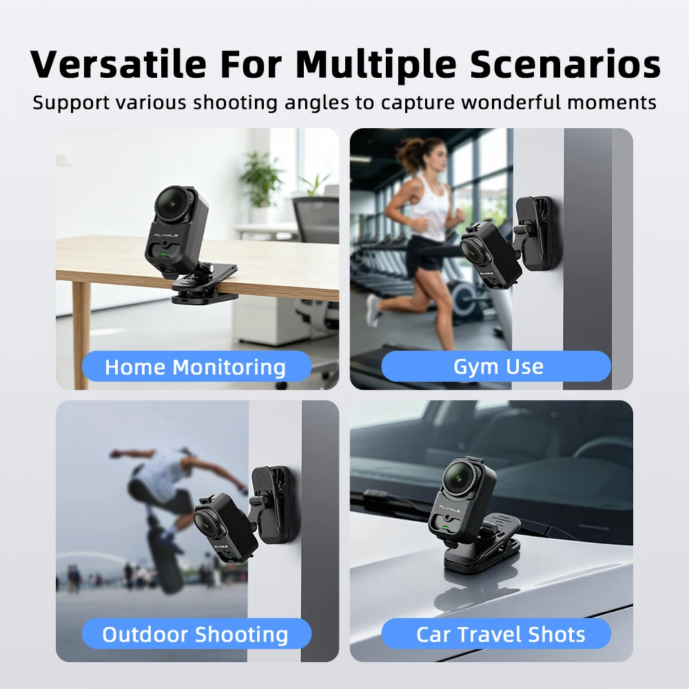 Flymile Magnetic Backpack Holder for DJI OSMO Nano Accessories 360° Rotary Shoulder Belt Mount for Outdoor Video Photography