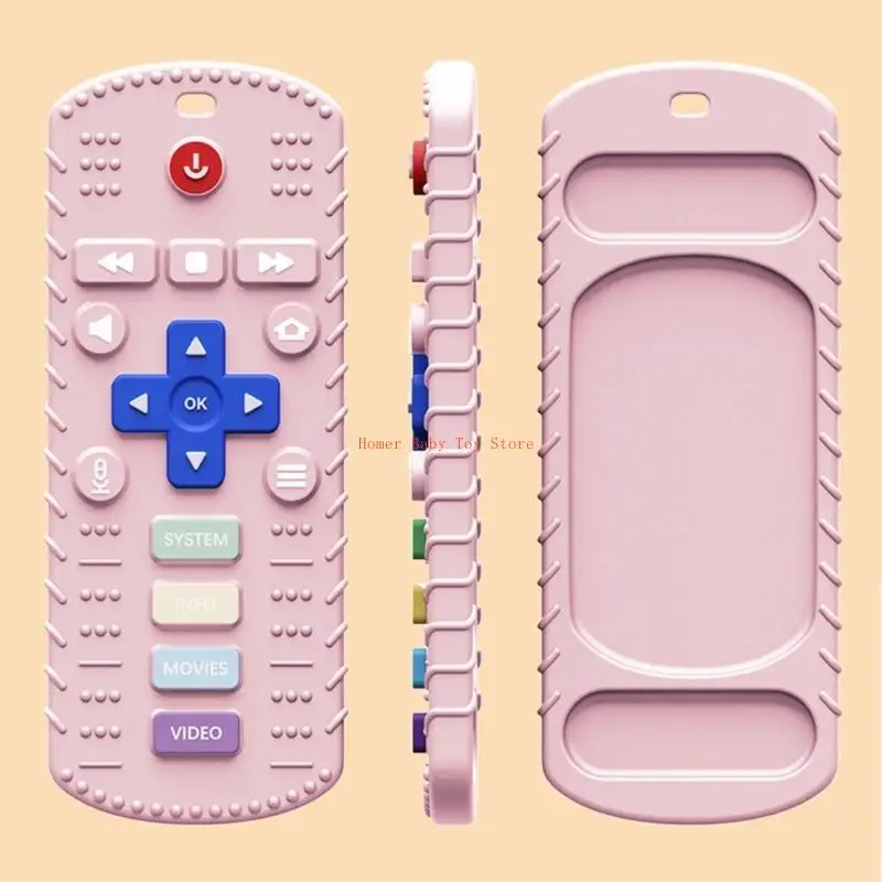 

J0PF Силиконовые детские игрушки для прорезывания зубов Силиконовые прорезыватели для детей Форма дистанционного управления