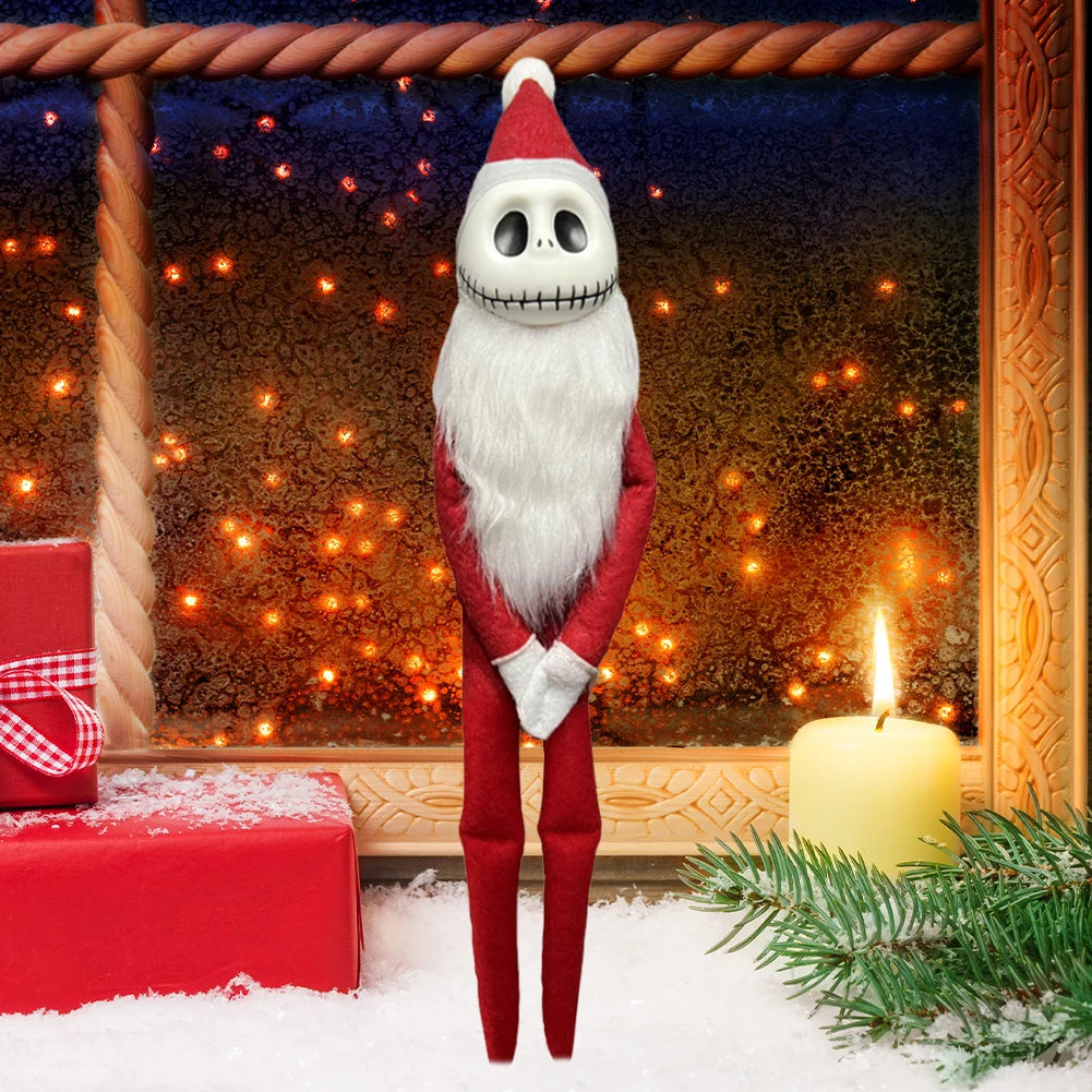 Plush Halloween Ornament Stuffed Christmas Home Decoration Handmade Funny Monster Decoration Long Leg Horror Hanging Ornament