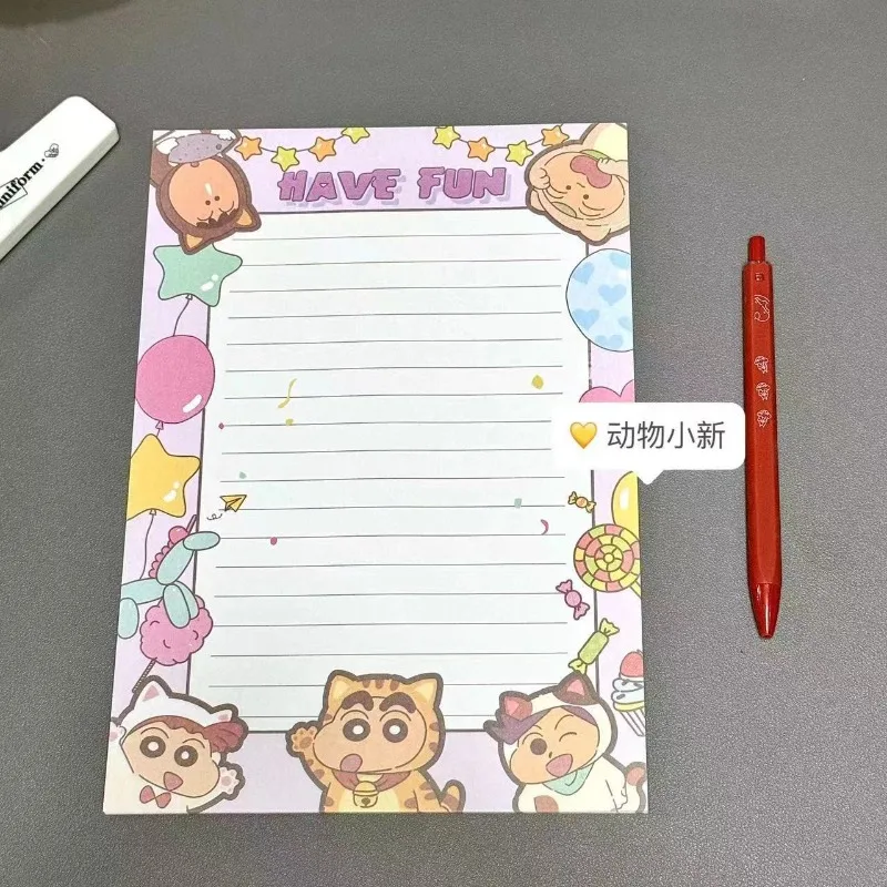 Crayon Shin-chan Cartoon B5 Taccuini memo Anime 30 pagine Anime Studente Notebook Carta da lettere Carte per appunti per bambini Blocco note di cancelleria