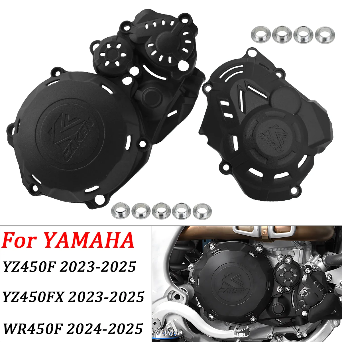 

Motorcycle Accessories Clutch Water Pump Magnetic Motor Protection Suitable For Yamaha YZ450F WR450F YZ450FX 2023-2024 Dirt Bike