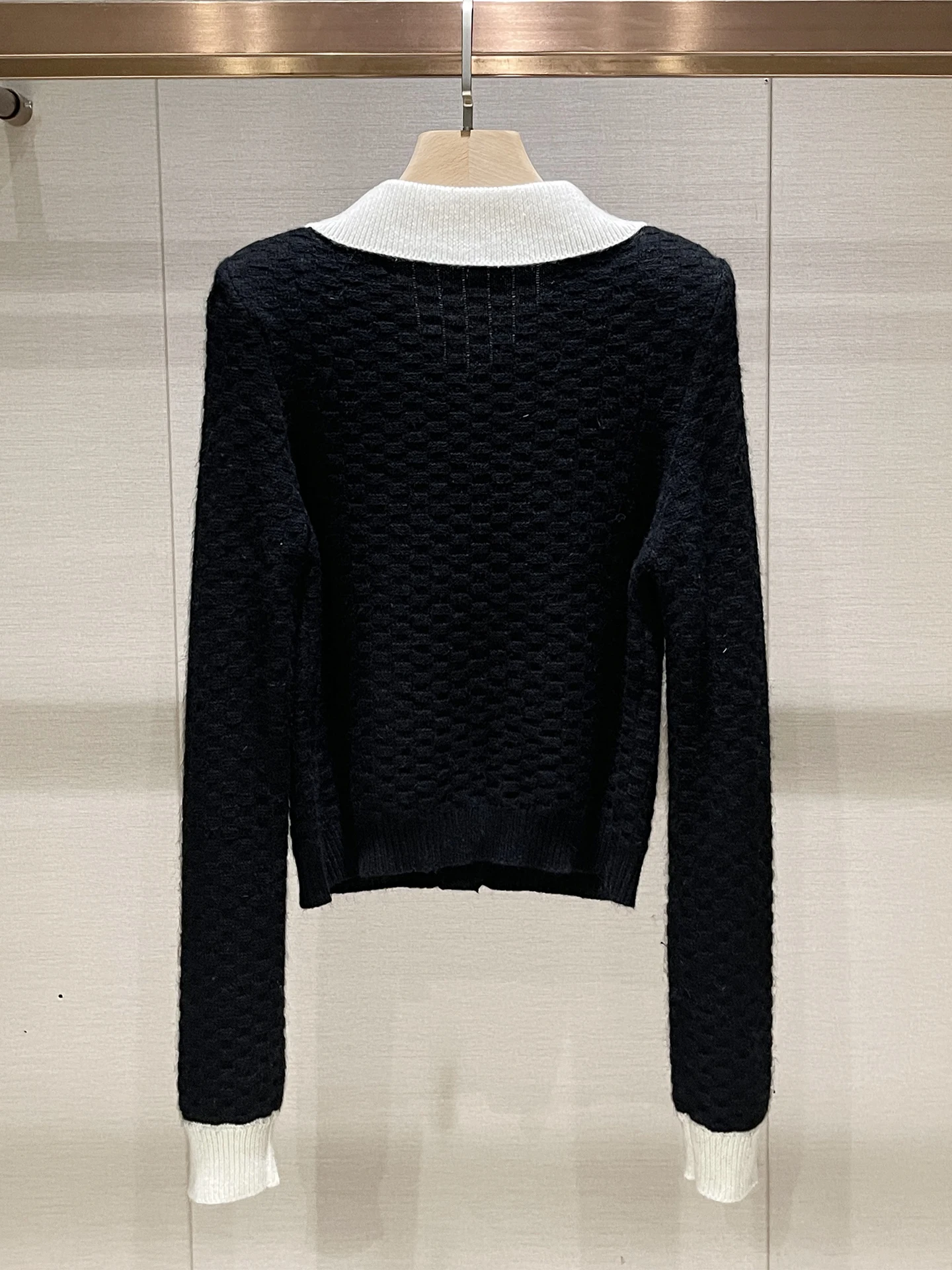 Ele Bla Long Sve Cárdigan de punto estera de lujo Sle cuello vuelto un solo botón Otoño Invierno nueva llegada W...