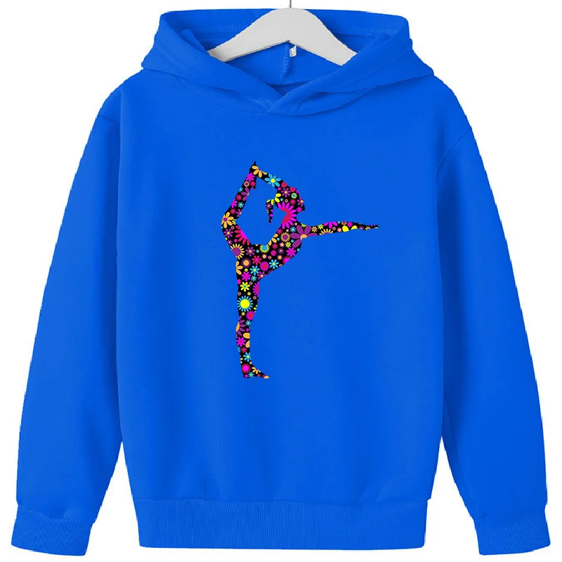 New Children's Hoodie in The Child Gymnastic Dance Print  Version of The Top Baby Foreign Style Coat Sweatshirt Sweater Sweaters