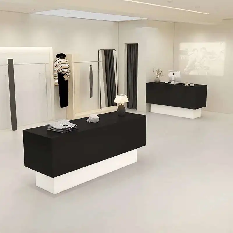 

Italian Minimalism Reception Desks Modern Simple Design Vestibule Outfit Shop Commercial Furniture Sportello Di Ricezione FYRD