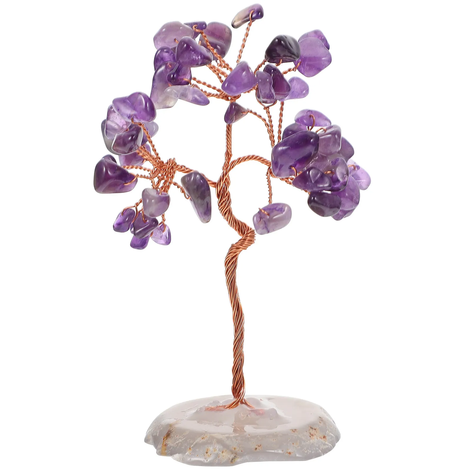 1Pcs Delicate Crystal Tree Craft Desktop Ornament Home Decoration Fortune Tree Adornment Ideal for Office Tabletop Living Room