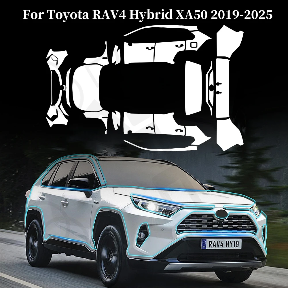 

For Toyota RAV4 Hybrid XA50 2019-2025 Anti-scratch TPU Paint Protection Film Pre-cut PPF Car Body Clear Bra Resistant Invisible