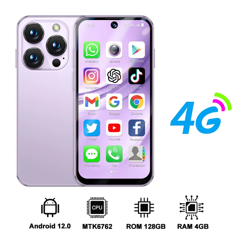 Purple RAM4G ROM128G