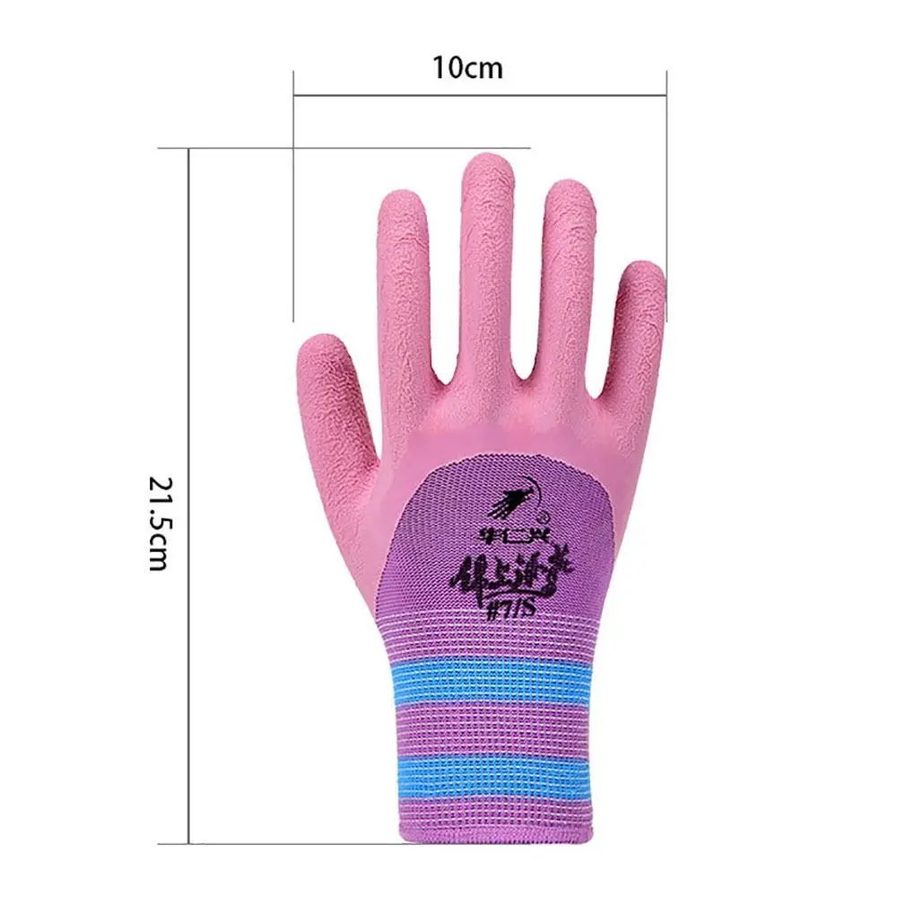 Latex Wrinkles Working Gloves Tool 15 Needles Nylon Protective Mittens Anti-slip Wear-resistant Rubber Coated Glove Female