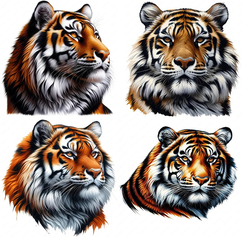 MT839# Fierce Tiger Decal Bedroom Entryway Living Room Porch Home Decoration Wall Stickers, Removable Toilet Stickers