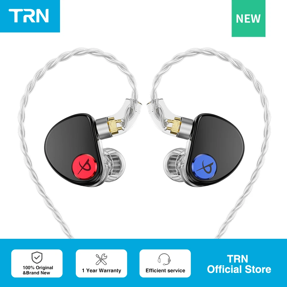 TRN V90PRO 2DD 4BA armadura equilibrada híbrido Metal en auriculares LCP diafragma 10mm doble controlador dinámico magnético auriculares