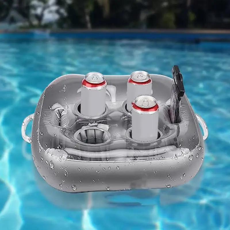 Pool Floats For Drinks Inflatable Hot Tub Drink Holders Large Capacity Beverage Floats Table For Hot Tub Lake Beach Hot Springs