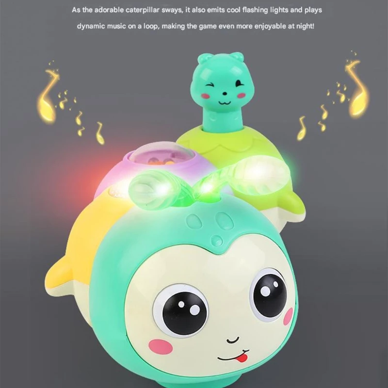 전기 애벌레 크롤링 학습 장난감 자동 장애물 회피 로봇 장난감 15UB