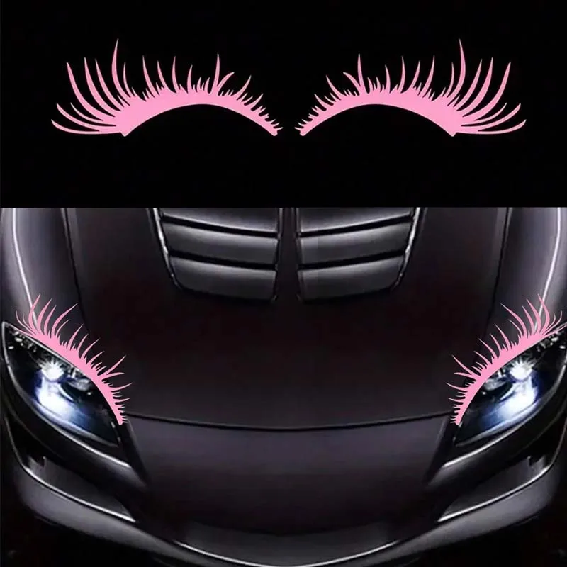 2 pieces / 1 set. Realistic car headlights car stickers, suitable for car and truck lamp, bumper decoration, DIY large fashionab
