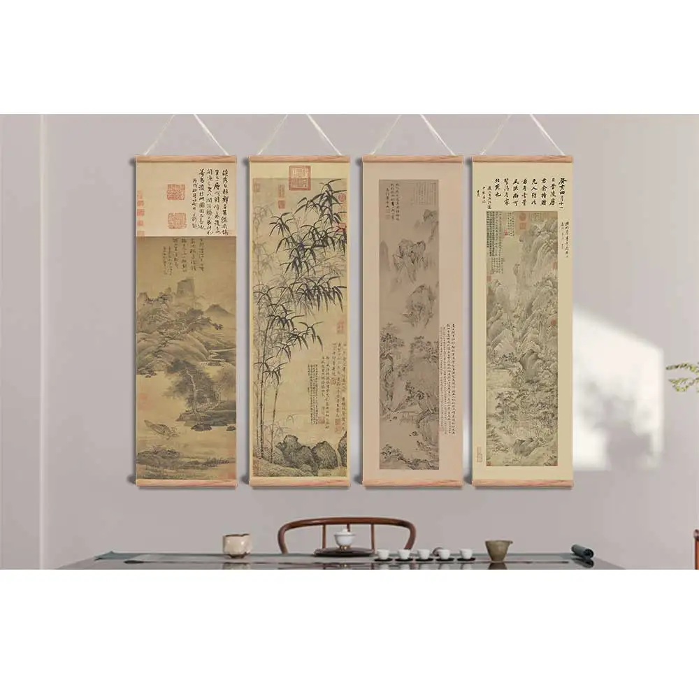 Traditional Chinese Landscape Scroll Painting Wall Art Home Decor Gift